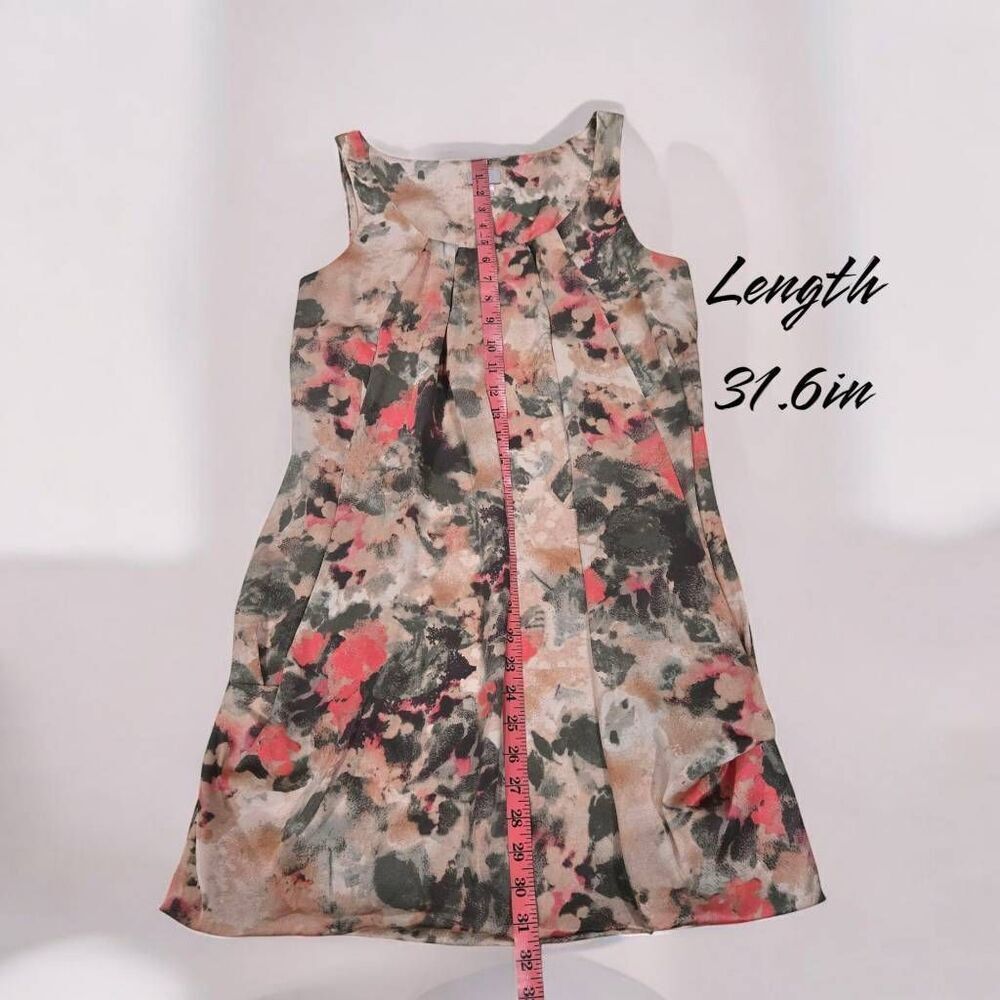 H&M Pleated Floral Watercolor Bubble Drape Stain Dress(C014)-Size 6 for … - Picture 10 of 12